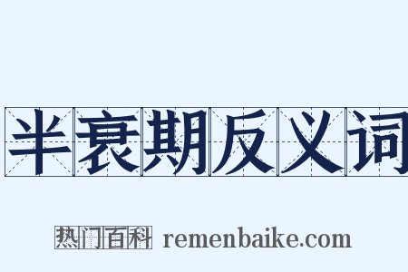 半衰期反义词是什么意思的图片